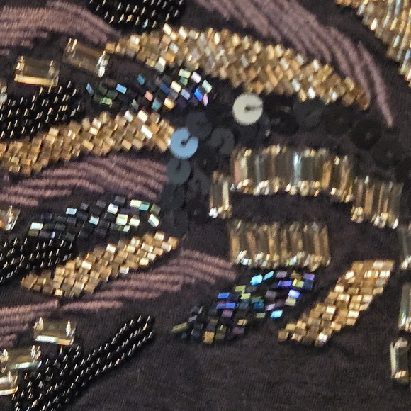 Rock & Republic black brown gold embellished front juniors size small NWOT - Picture 4 of 7